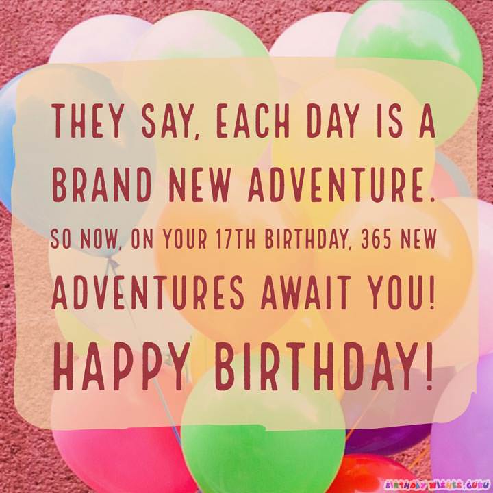 17th birthday quotes for girls
